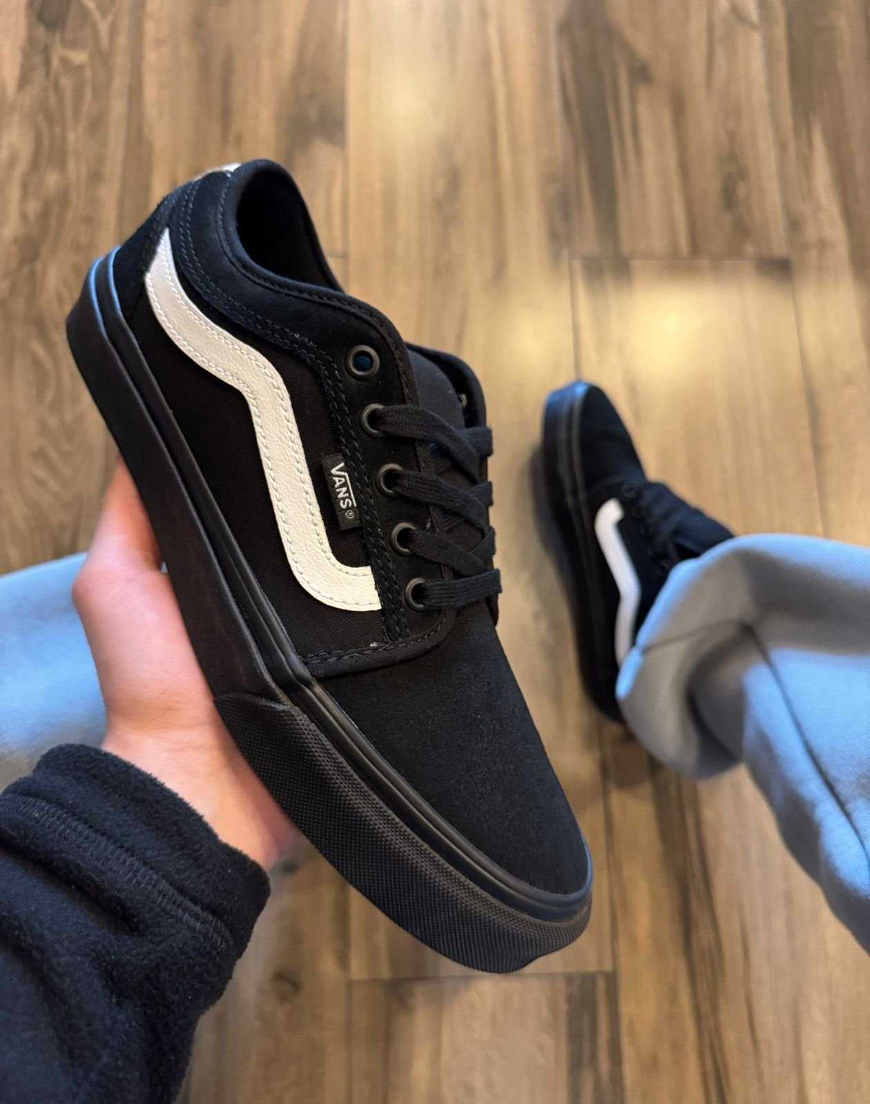 Tênis Vans Skate Chukka Low Sidestripe Black White - Line Up