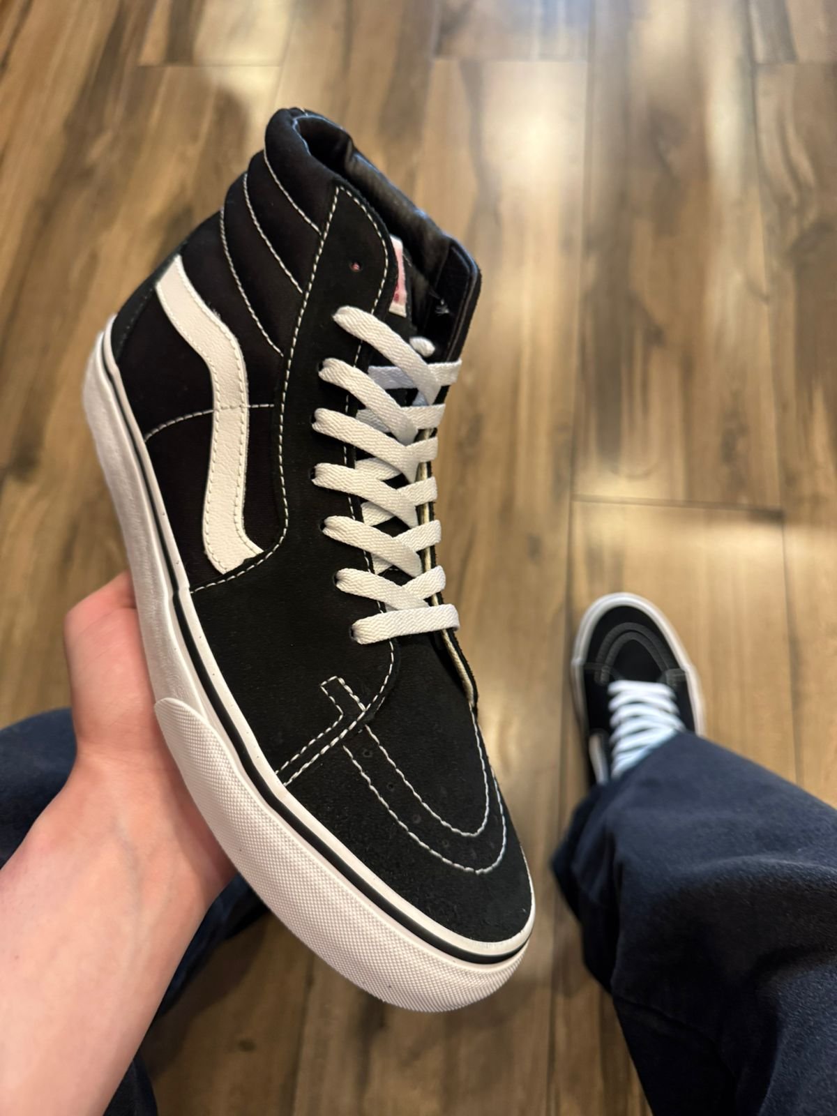 02 tenis sk8 hi black white