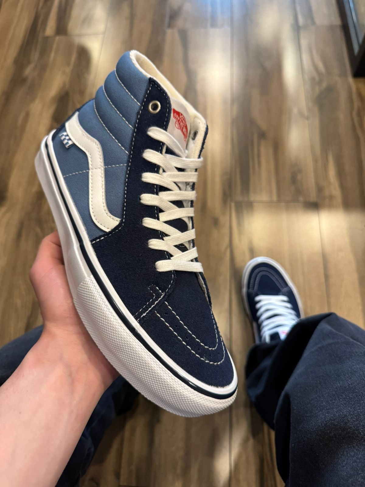 02 tenis skate sk8 hi navy whithe